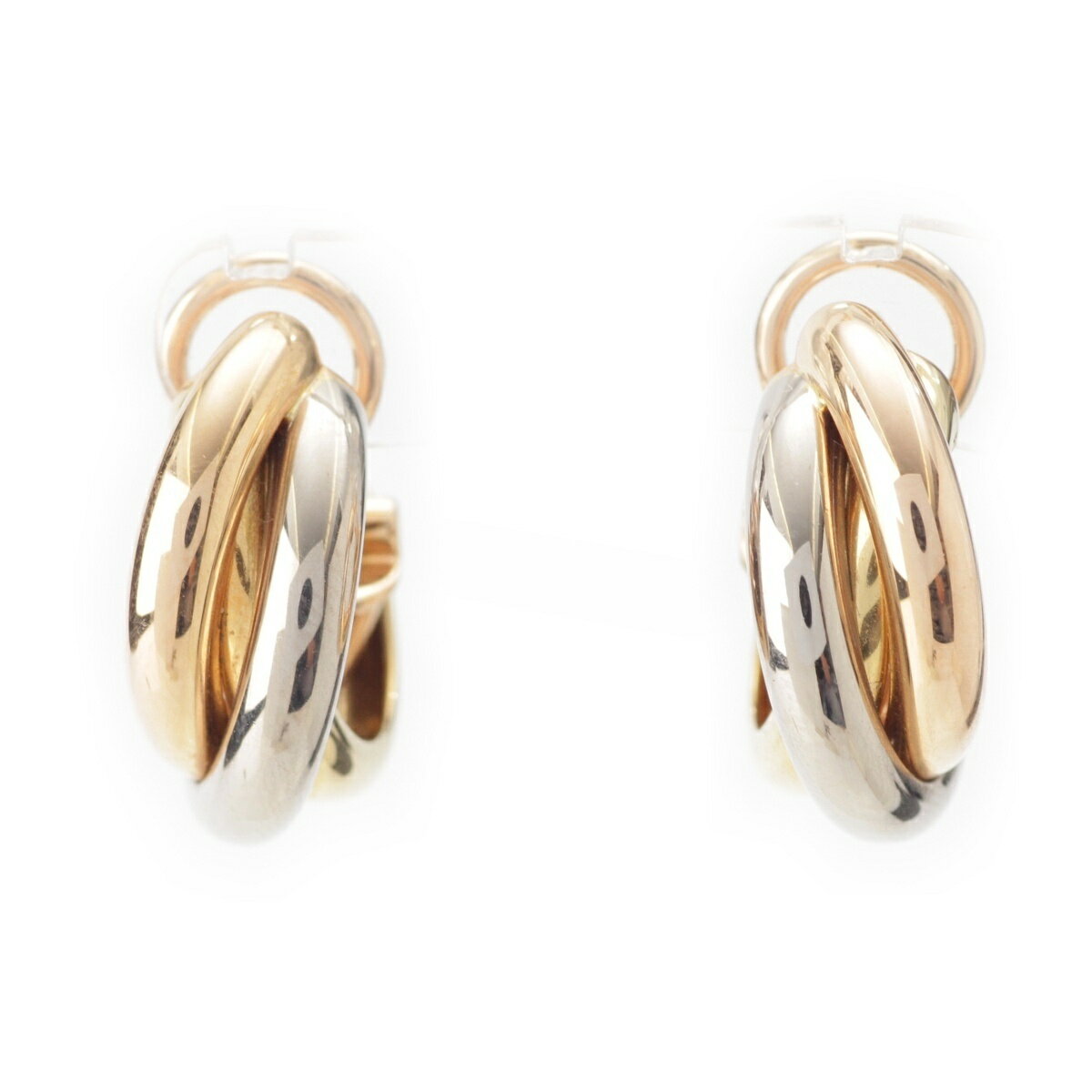 カルティエ CARTIER トリニティ クラシックモデル WG YG PG イヤリング ジュエリー Au750 80083231 シルバー ゴールド 9.9g【中古】【正規品保証】のサムネイル