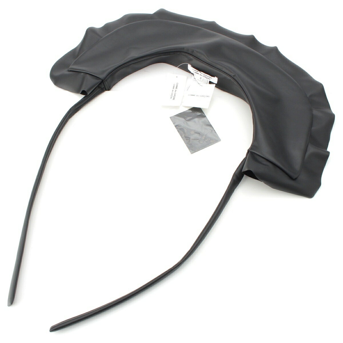 コムデギャルソン コムデギャルソン COMME des GARCONS COMME des GARCONS 22年 コムコム フェイクレザー 付け襟 ファッション雑貨 RJ-K801 ブラック S【中古】【正規品保証】