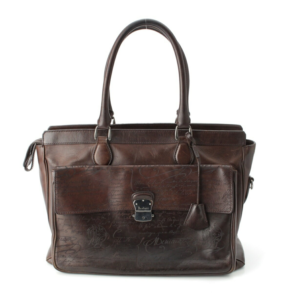 ベルルッティ Berluti エトゥオ レザー カリグラフィ 2way ビジネスバッグ パティーヌ【中古】【正規品保証】