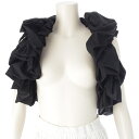 コムデギャルソン COMME des GARCONS AD2022 ウール フリル ラッフル ノースリーブ ボレロ ベスト トップス GK-K801 ブラック ...