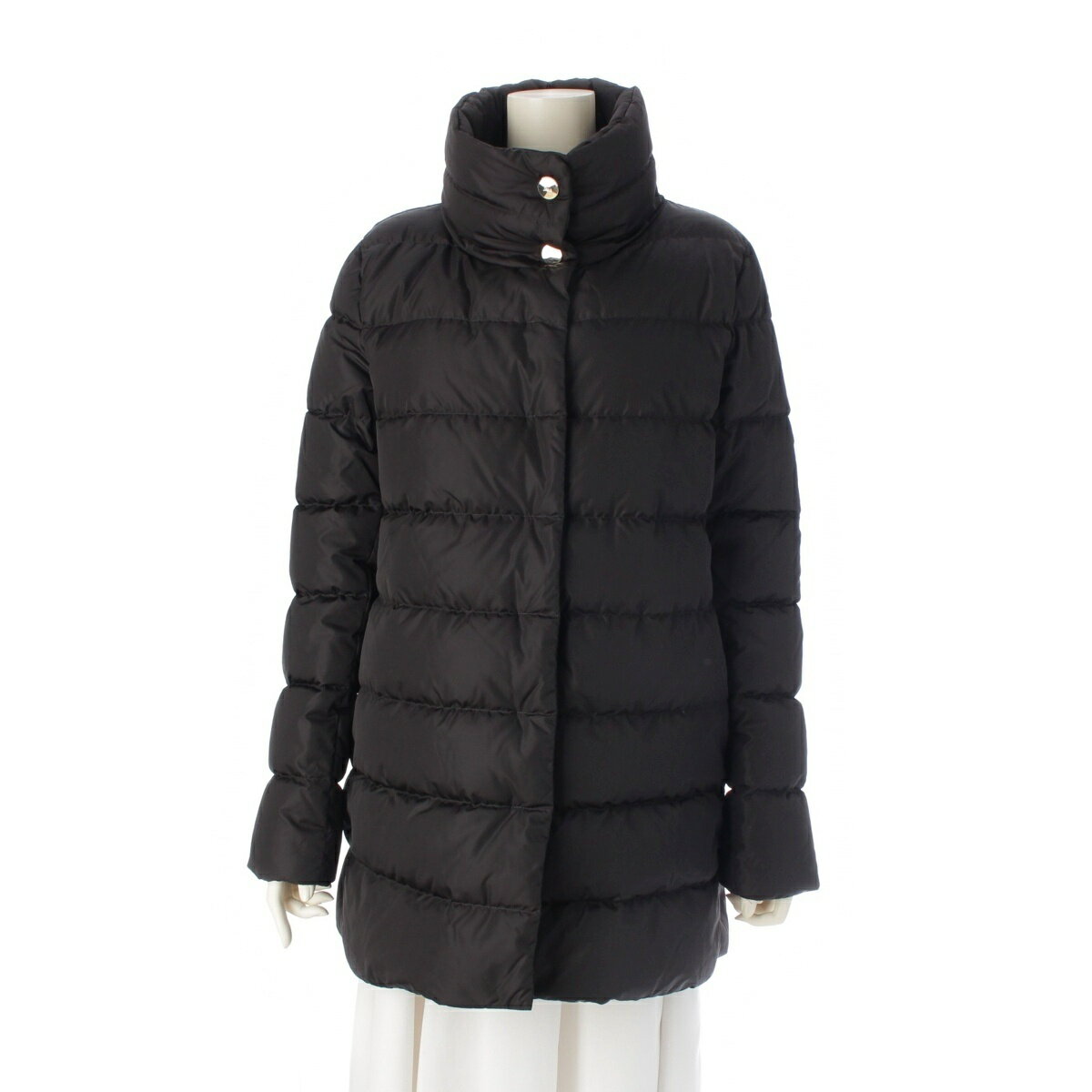 ヘルノ Herno Aライン ダウンジャケット アウター PI00006DO ブラック 44【中古】【正規品保証】