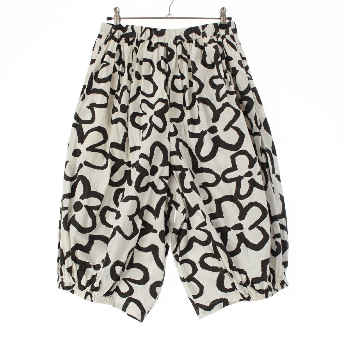 コムデギャルソン COMME des GARCONS AD2011 12S/S 花柄 総柄 バルーン パンツ GI-P044 ホワイト ブラック【中古】【正規品保証】
