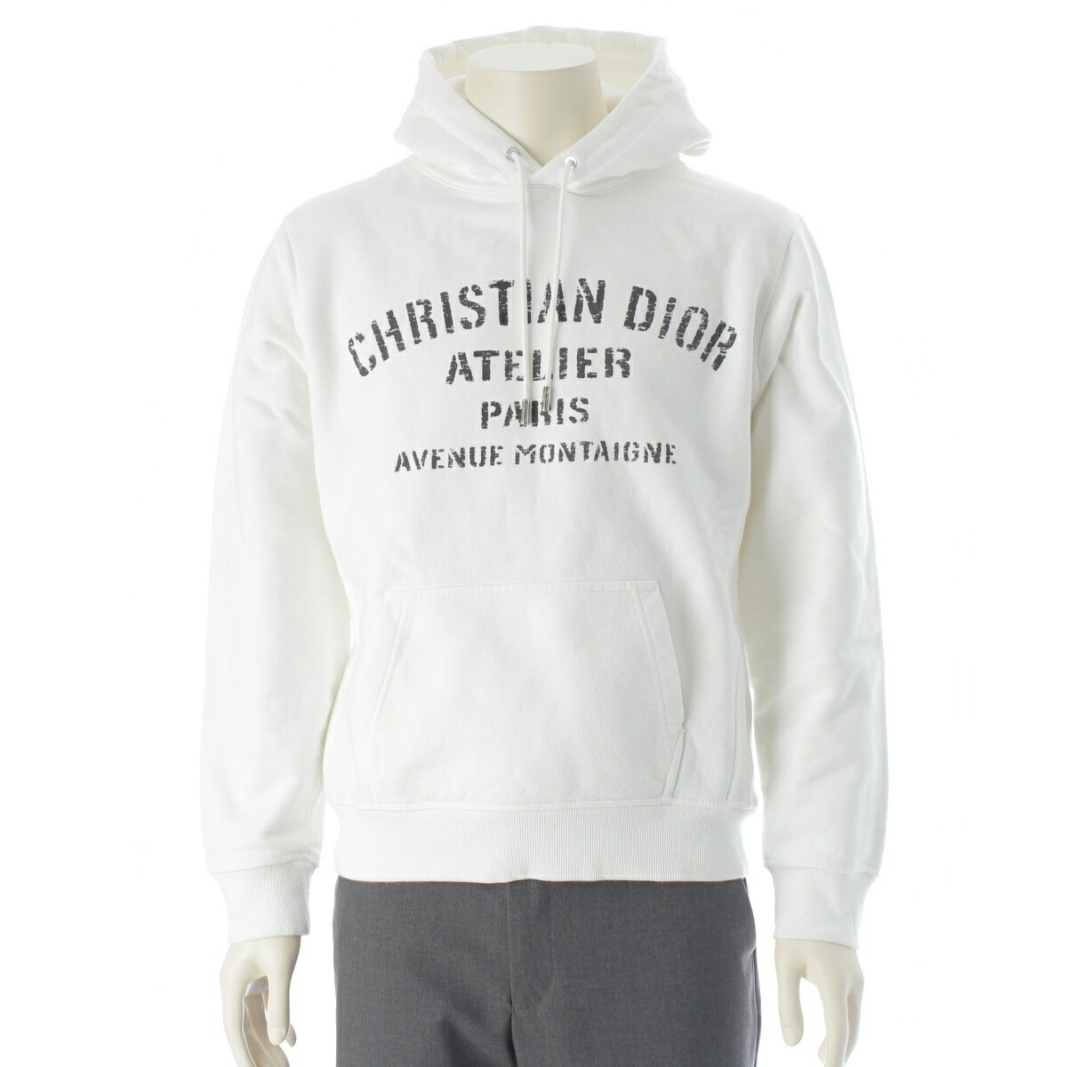 乐天商城 - ディオール Dior アトリエ コットン ロゴ パーカー パーカー 043J646A0531 ホワイト M【中古】【正規品保証】