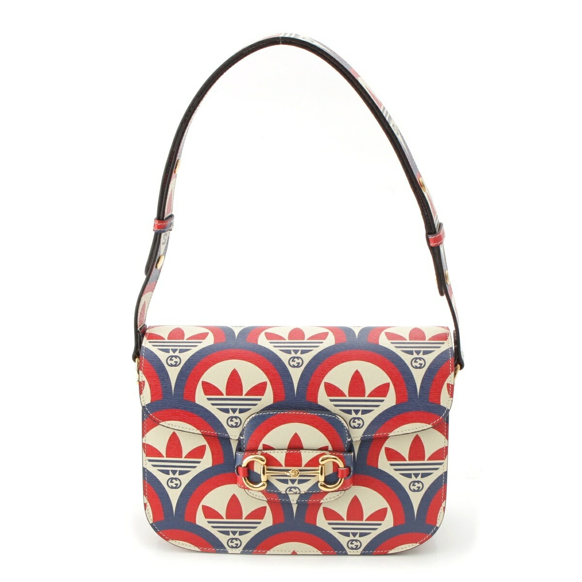 グッチ GUCCI アディダス レザー 1955 ショルダーバッグ 602204 マルチカラー【中古】【正規品保証】