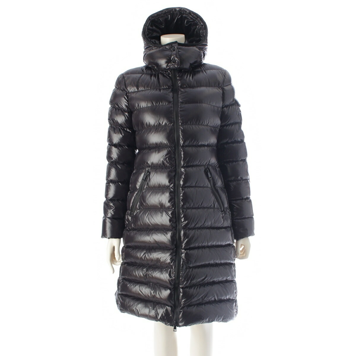 モンクレール MONCLER MOKA モカ フーデット ダウンコート アウター ブラック 1【中古 ...