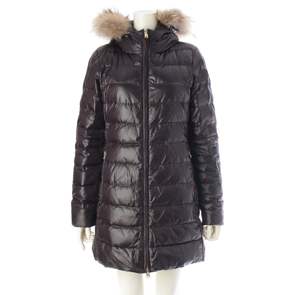Rakuten - ウールリッチ WOOLRICH クローバー ファー ナイロン ダウンジャケット アウター WWOU0419 ブラック S【中古】【正規品保証】