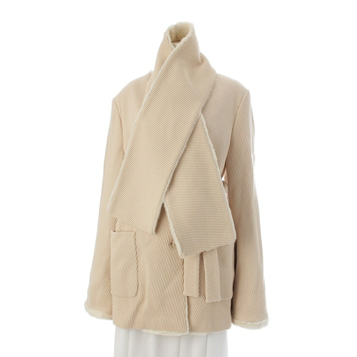 サルヴァトーレ・フェラガモ カシミヤ100% フリンジ ロングコート S サルヴァトーレフェラガモ・カシミヤ100％フリンジコート 品 【公式通販】