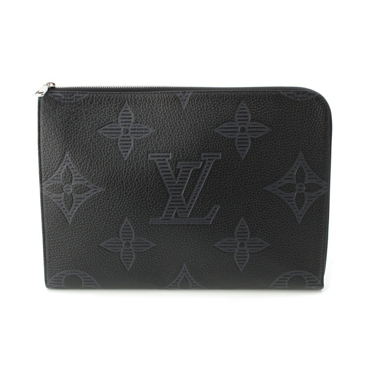 ルイヴィトン LOUIS VUITTON ポシェット ジュール GM トリヨン レザー モノグラム シャドウ クラッチバッグ M80044 ブラック【中古】【正規品保証】