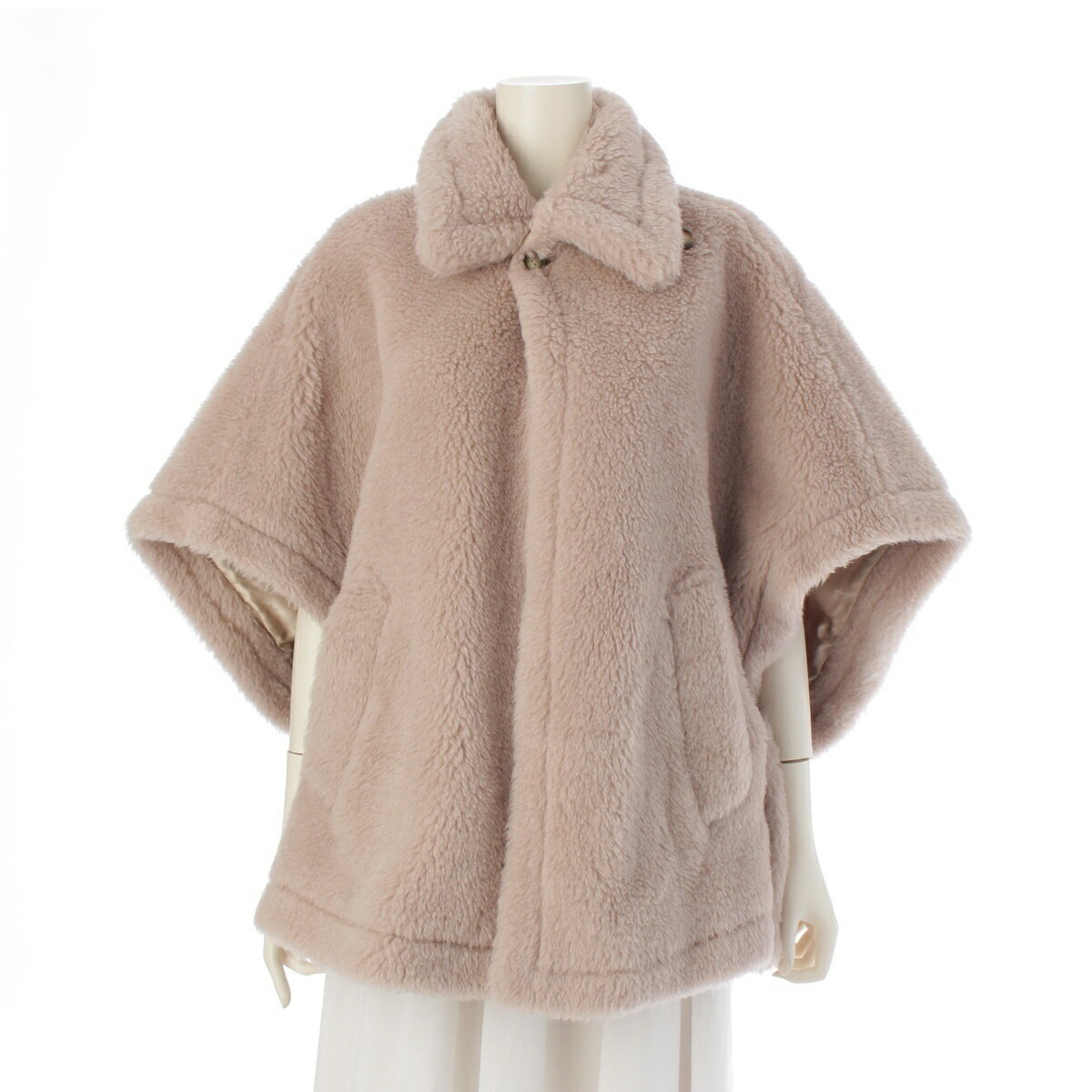 Other Jackets Jumpers - マックスマーラ MAX MARA 24年 TEBE1 テディベア アルパカ ウール シルク ポンチョ サンドベージュ UNICA【中古】【正規品保証】