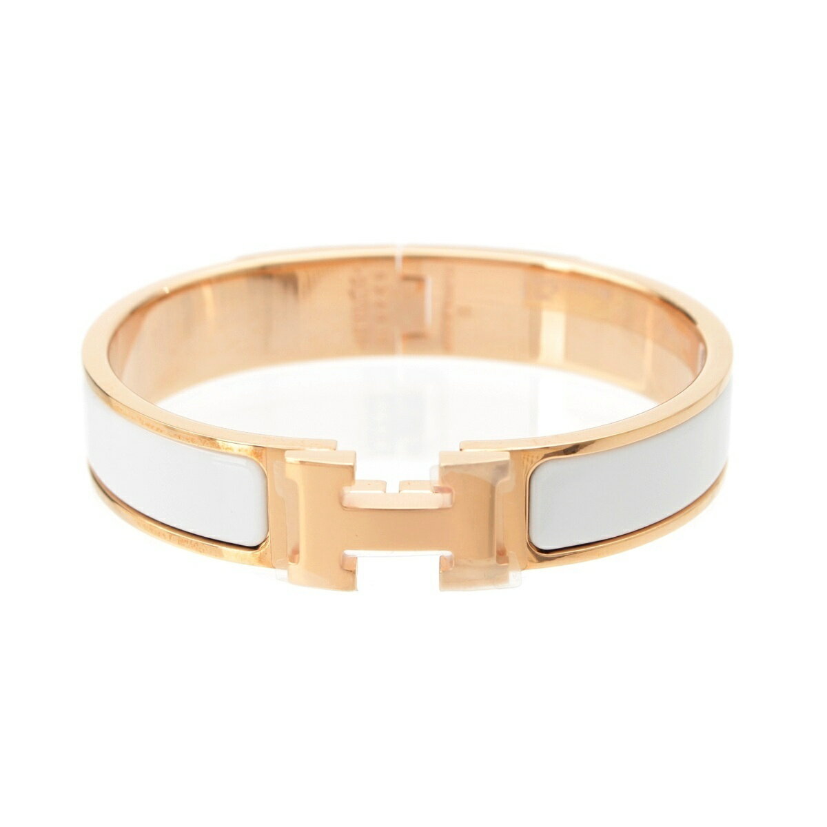エルメス HERMES 2025 CLIC H クリッククラック PM H ブレスレット バングル アクセサリー ブラン ホワイト【中古】【正規品保証】