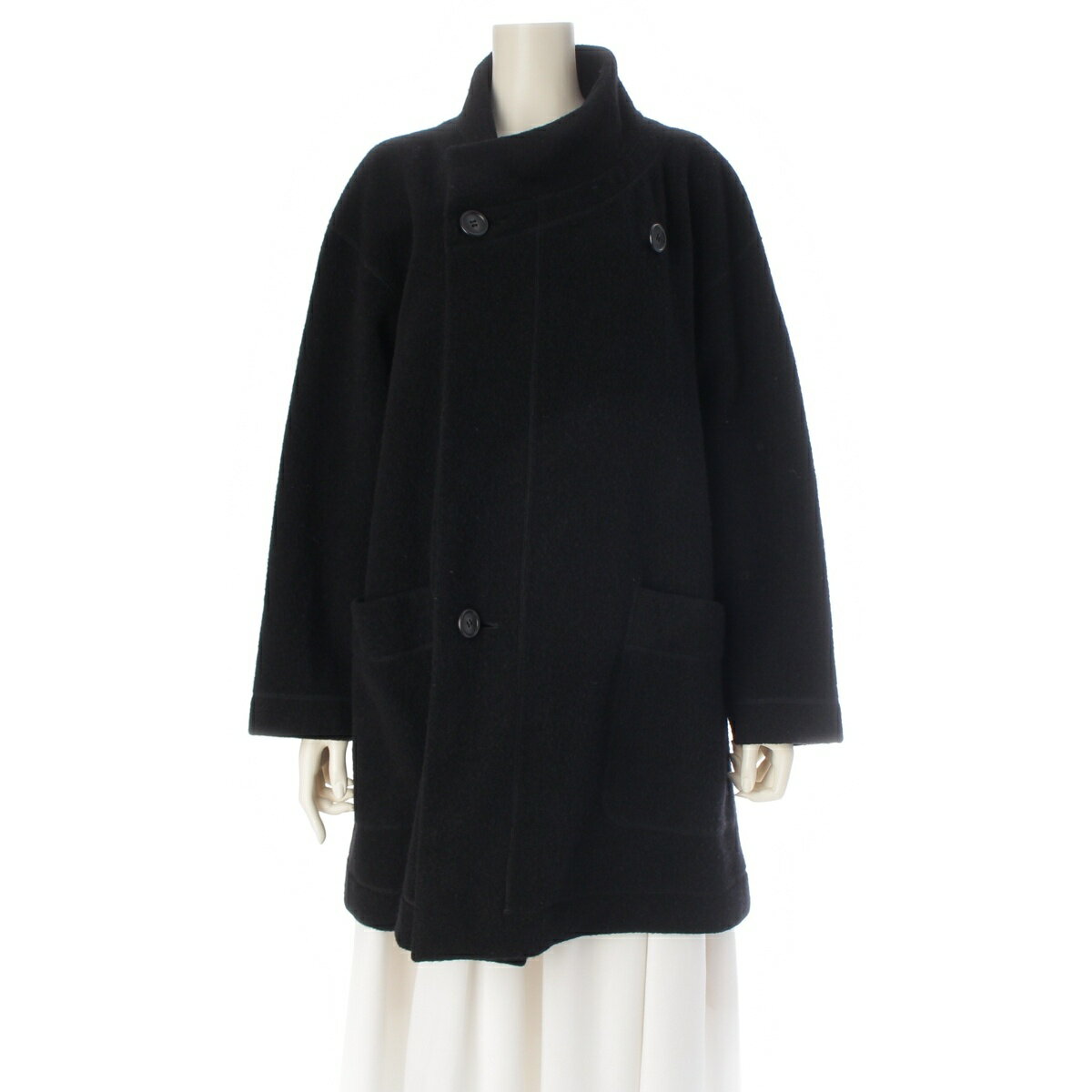 乐天商城 - イッセイミヤケ ISSEY MIYAKE プランテーション ウール 初期 オーバーサイズ コート ジャケット アウター ブラック【中古】【正規品保証】