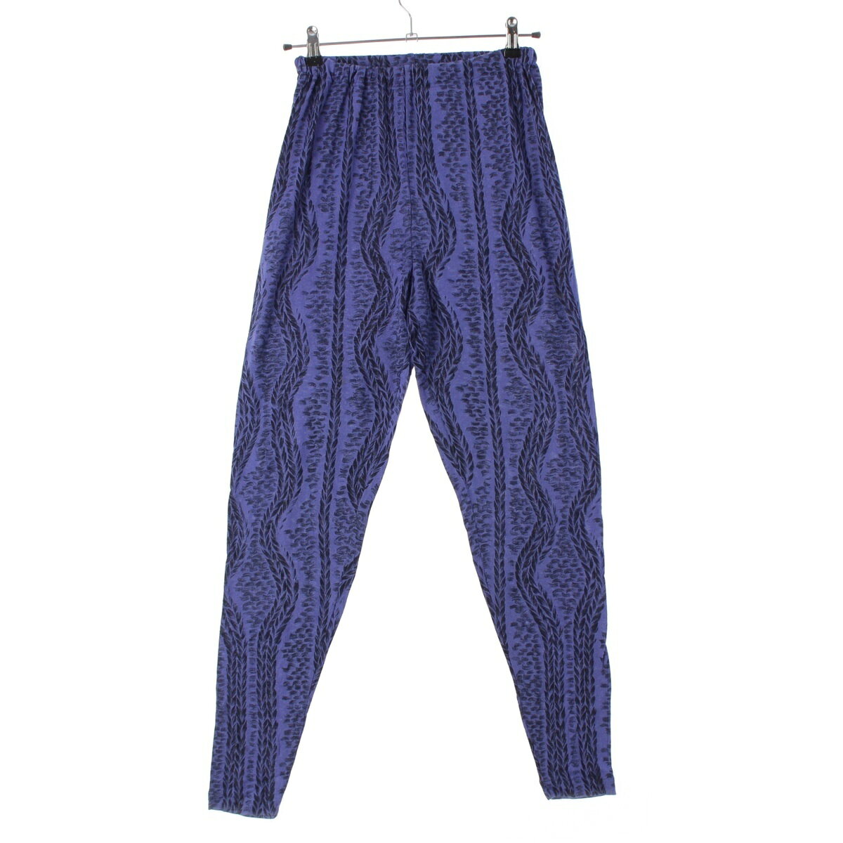 乐天商城 - イッセイミヤケ ISSEY MIYAKE 80s 1986年 筆タグ 総柄 ロープ柄 アクリルスパッツ ボトムス ブルー【中古】【正規品保証】