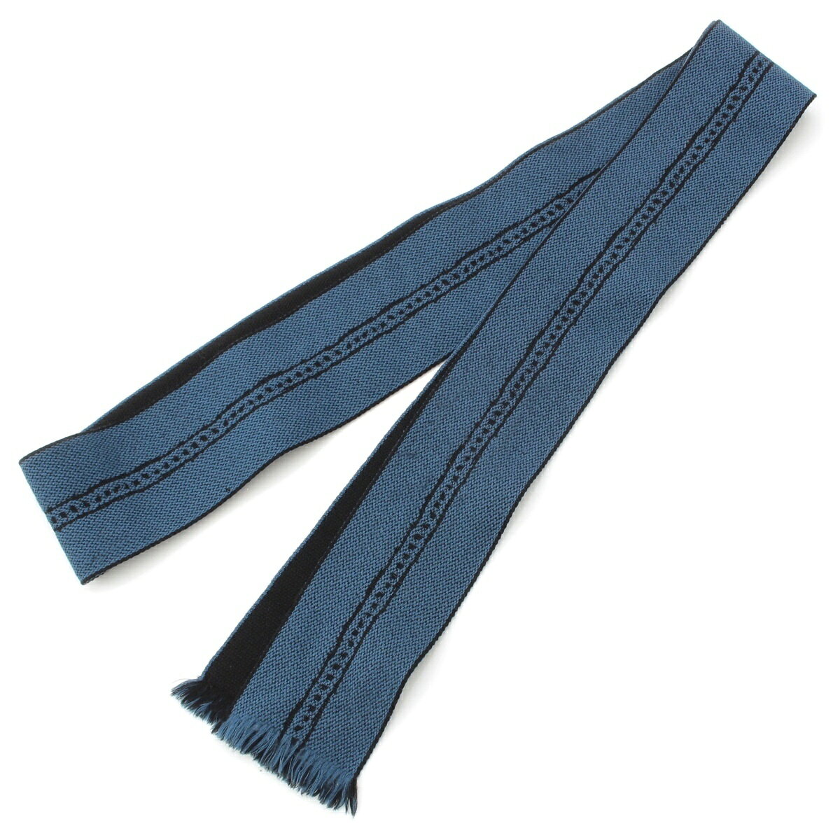 乐天商城 - イッセイミヤケ ISSEY MIYAKE 70s-80s ウール レザー クロス 布 ベルト ブルー M【中古】【正規品保証】