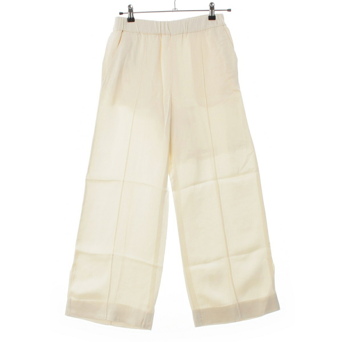 Rakuten - ジルサンダー JIL SANDER 23SS レーヨン ワイドレッグクロップ イージー パンツ J01KA0110 ホワイト 32【中古】【正規品保証】