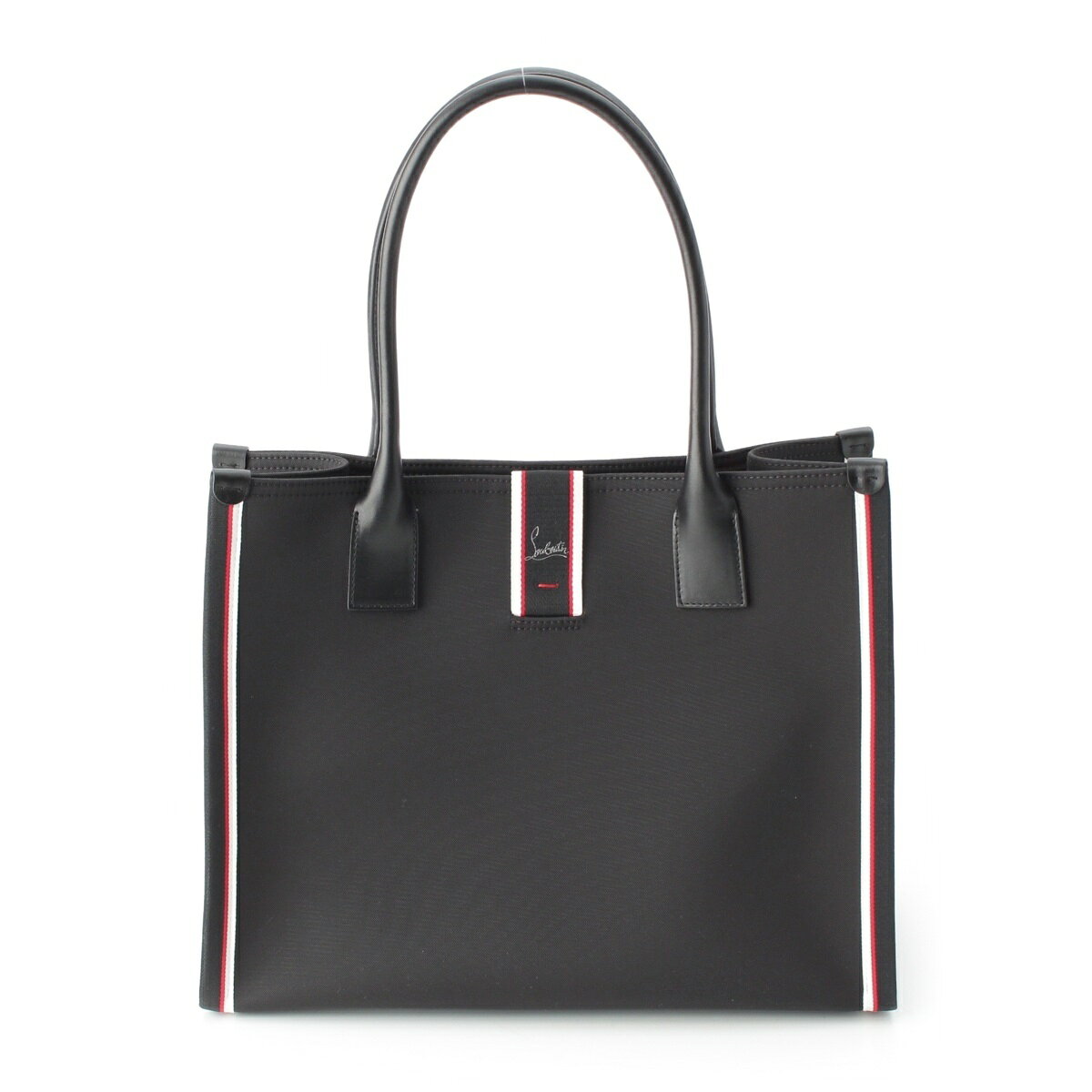 乐天商城 - クリスチャンルブタン Christian Louboutin レザー×ナイロン BMW ファッショニスタ トートバッグ ブラック【中古】【正規品保証】