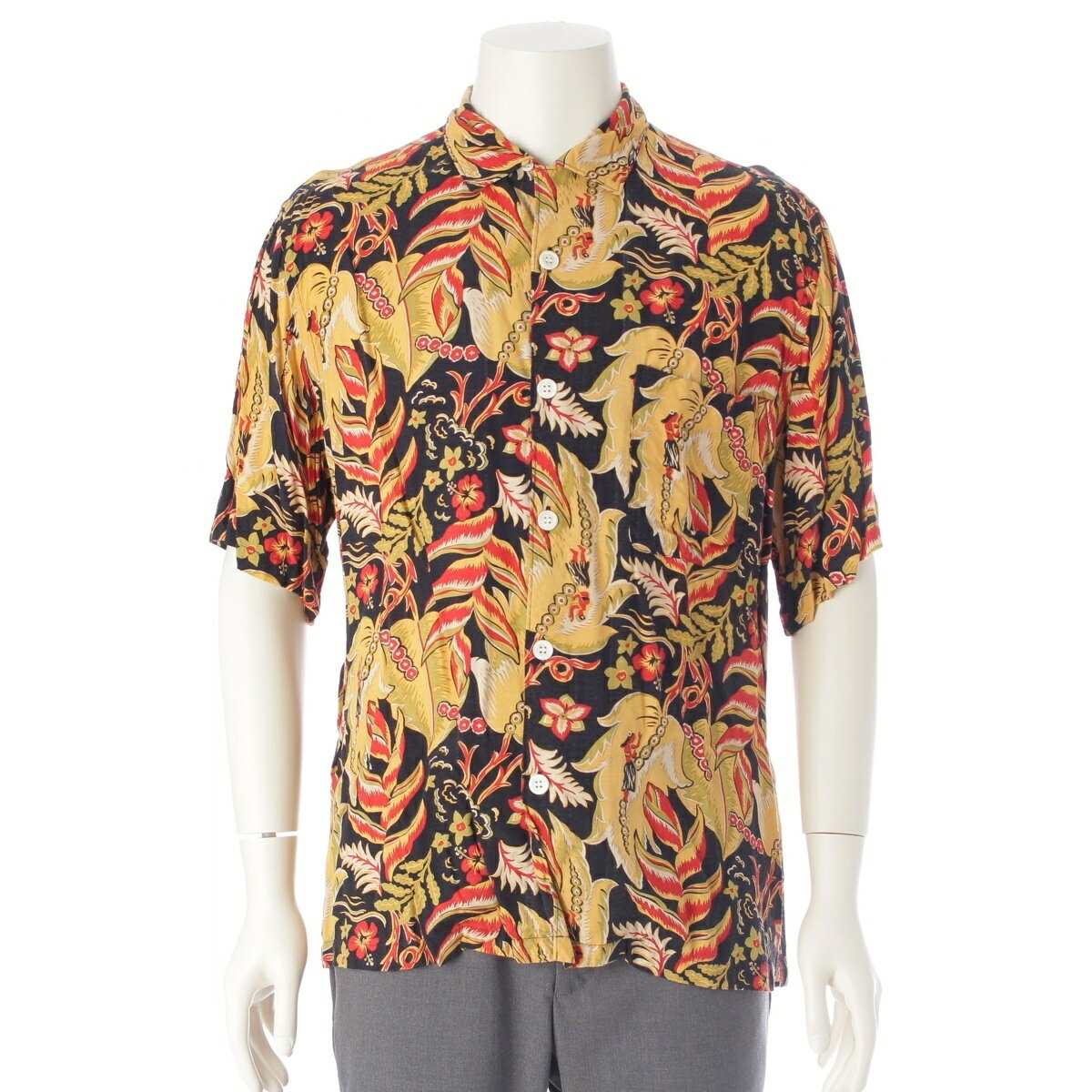 Rakuten - コムデギャルソンオム COMME des GARCONS HOMME 90`s AD2000 レーヨン 田中オム 花総柄 半袖シャツ トップス HB-020040 マルチカラー【中古】【正規品保証】