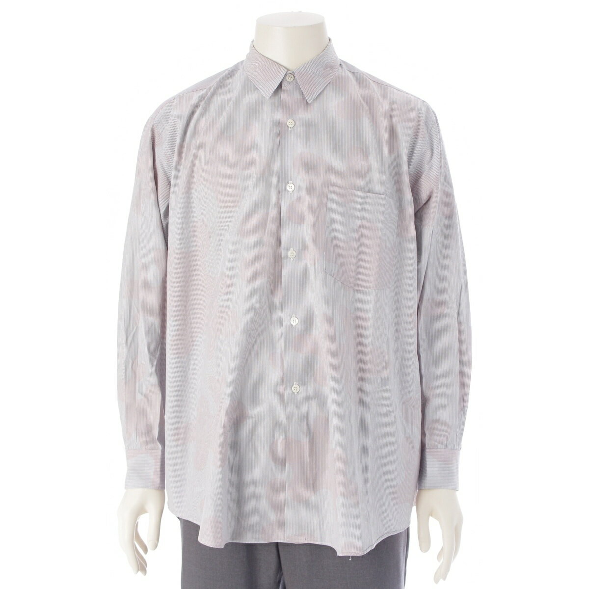 Rakuten - コムデギャルソンオム COMME des GARCONS HOMME 90`s AD1998 田中オム ストライプ 長袖シャツ トップス グレー系【中古】【正規品保証】