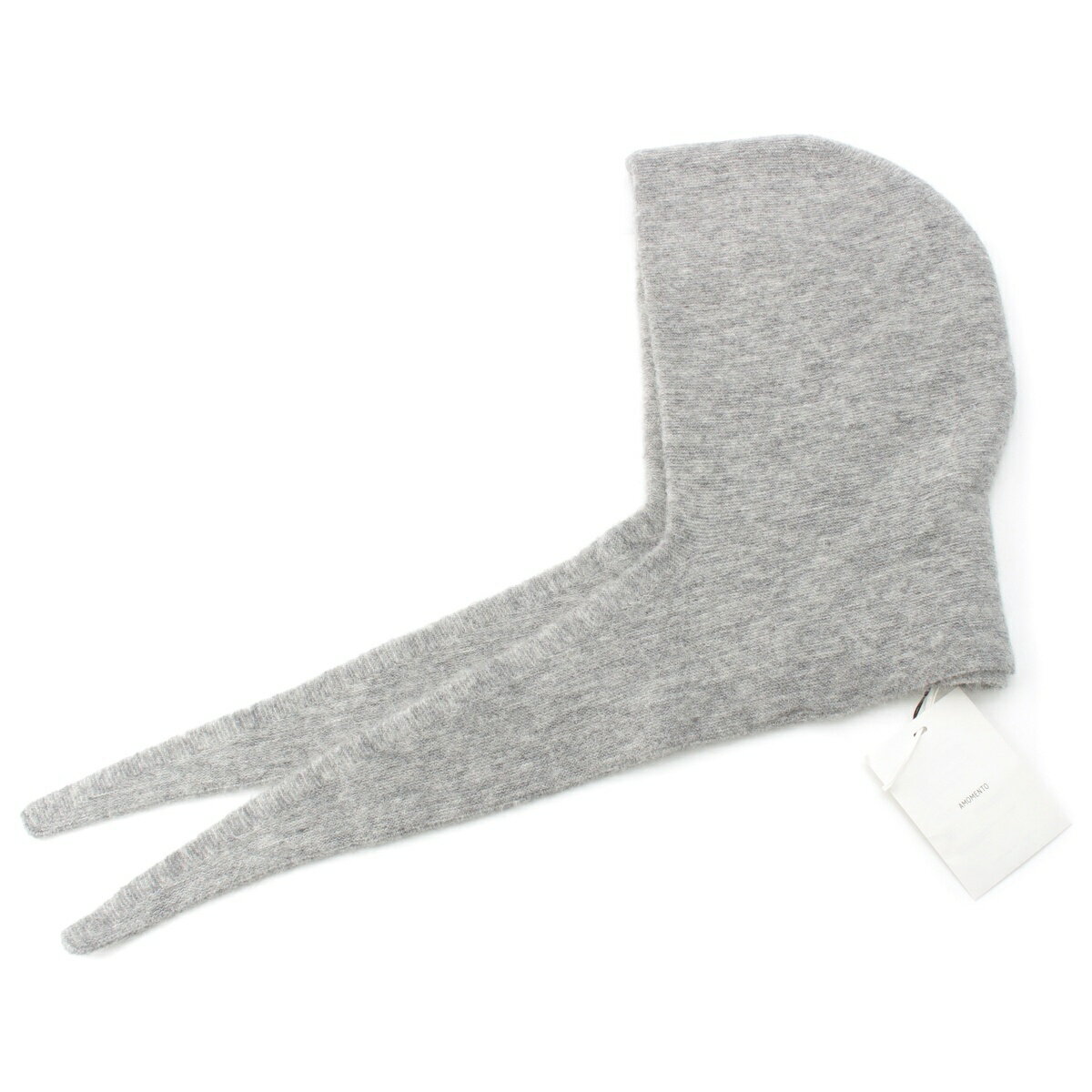 乐天商城 - アモーメント AMOMENTO モヘヤ ウール ナイロン Hairy Balaclava Scarf ヘアリー バラクラバ ファッション雑貨 グレー【中古】【正規品保証】