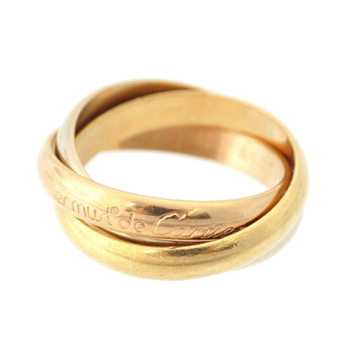 Rakuten - カルティエ CARTIER トリニティ リング 指輪 ジュエリー 750 YG×PG×WG ゴールド 53 8.3g【中古】【正規品保証】