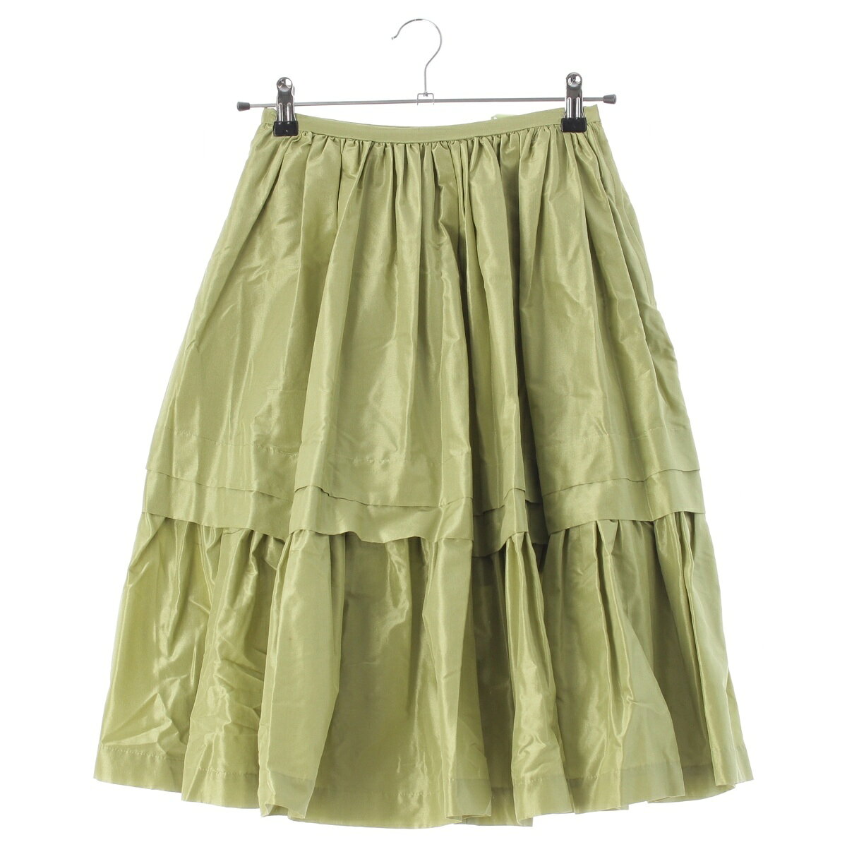 Rakuten - コムデギャルソン COMME des GARCONS AD1989 89AW シルク混 シャイニー 切替 フレア スカート ボトムス GS-05031M グリーン M【中古】【正規品保証】