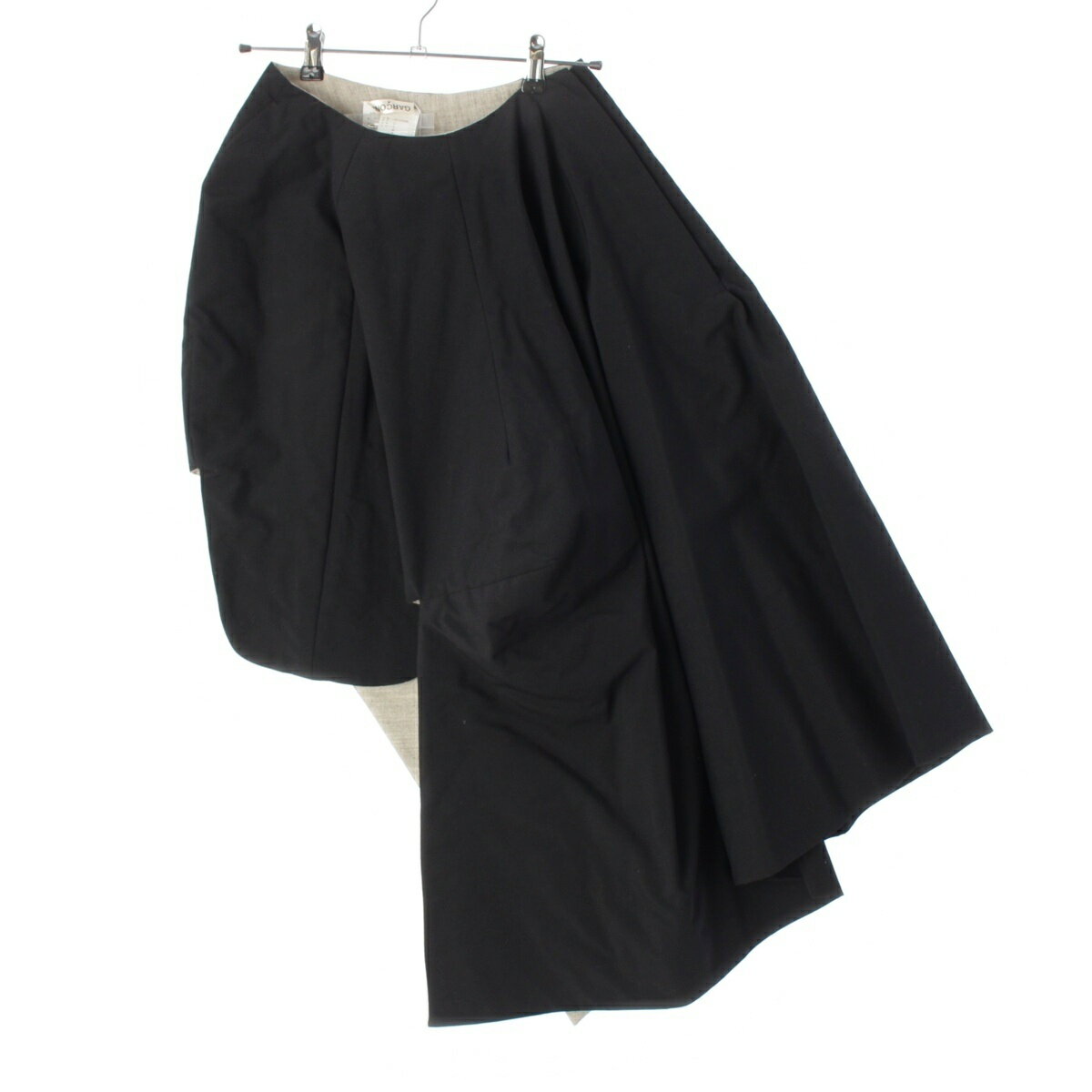 Rakuten - コムデギャルソン COMME des GARCONS AD1998 98AW ウール FUSION期 変形 アシンメトリー スカート GS-04030M ブラック グレージュ【中古】【正規品保証】
