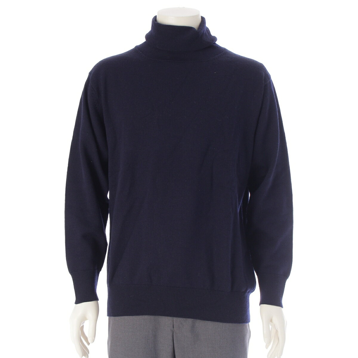 乐天商城 - コムデギャルソンオムプリュス COMME des GARCONS HOMME PLUS AD1991 91AW 6.1 THE MAN ロールハイネック オーバーサイズ ニット セーター トップス PN-050080 ネイビー【中古】【正規品保証】