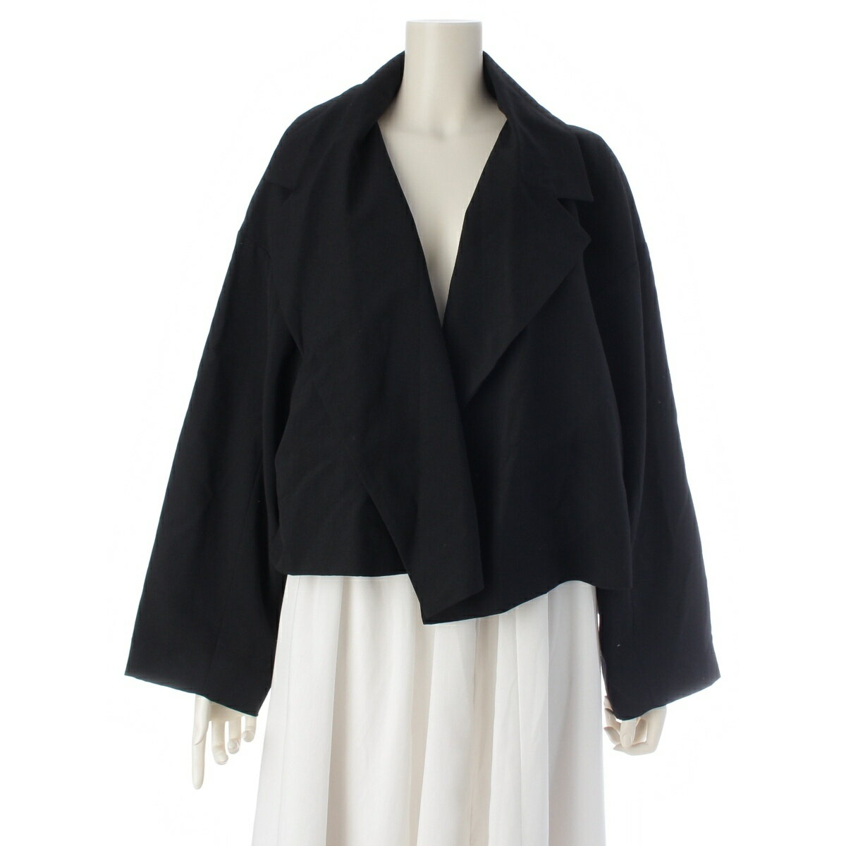 乐天商城 - ローブドシャンブルコムデギャルソン robe de chambre COMME des GARCONS AD1996 97SS ウール ボディミーツ ドレス クロップド 短丈 ジャケット RJ-100020 ブラック【中古】【正規品保証】