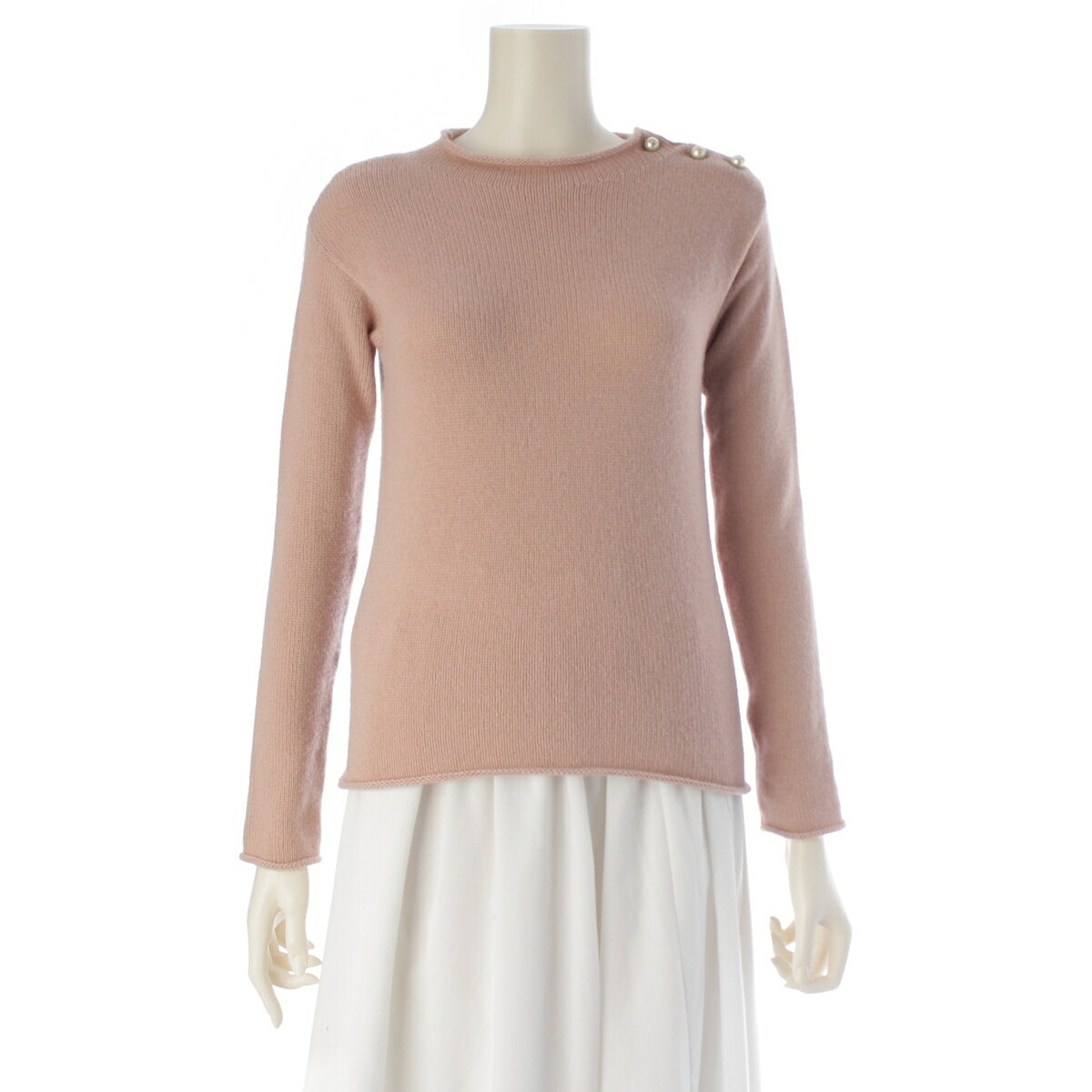 乐天商城 - ディオール Dior 23年 カシミヤ ニット パール セーター 354S74AM082 ピンク 38【中古】【正規品保証】