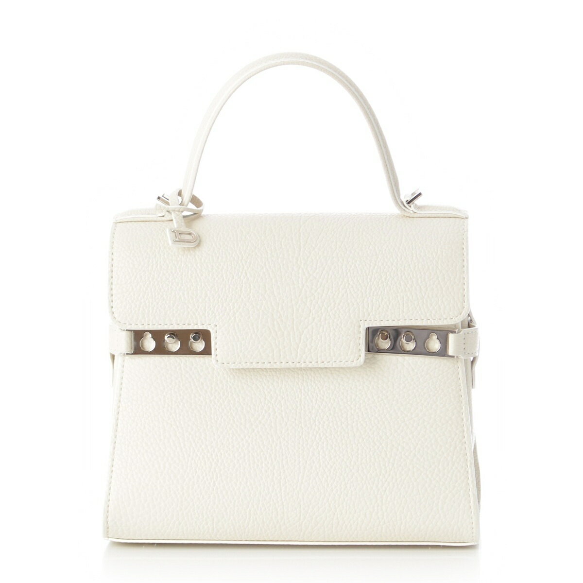 デルヴォー Delvaux Tempete タンペート PM クリスピーカーフ シルバー金具 ハンドバッグ 2WAY ショルダー アイボリー【中古】【正規品保証】