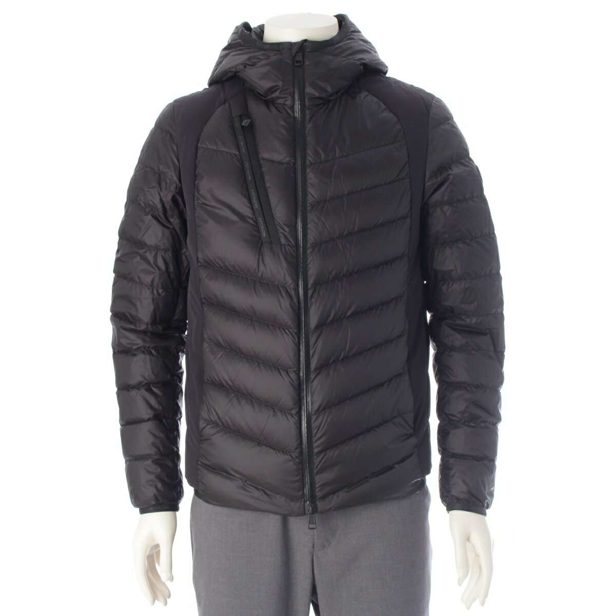 乐天商城 - モンクレール MONCLER 20年 DEFFEYES ロゴ フード付き ダウンジャケット アウター ブラック 1【中古】【正規品保証】