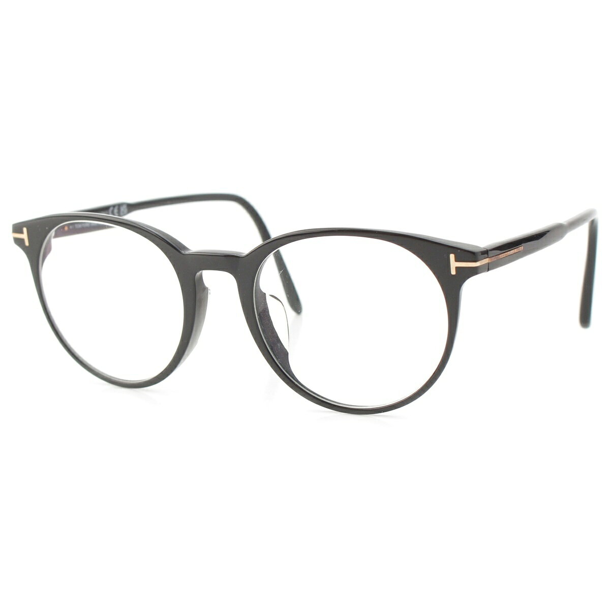乐天商城 - トムフォード TOM FORD ボストン メガネ アイウェア 度入り TF-5695-F-B 001 ブラック ゴールド【中古】【正規品保証】