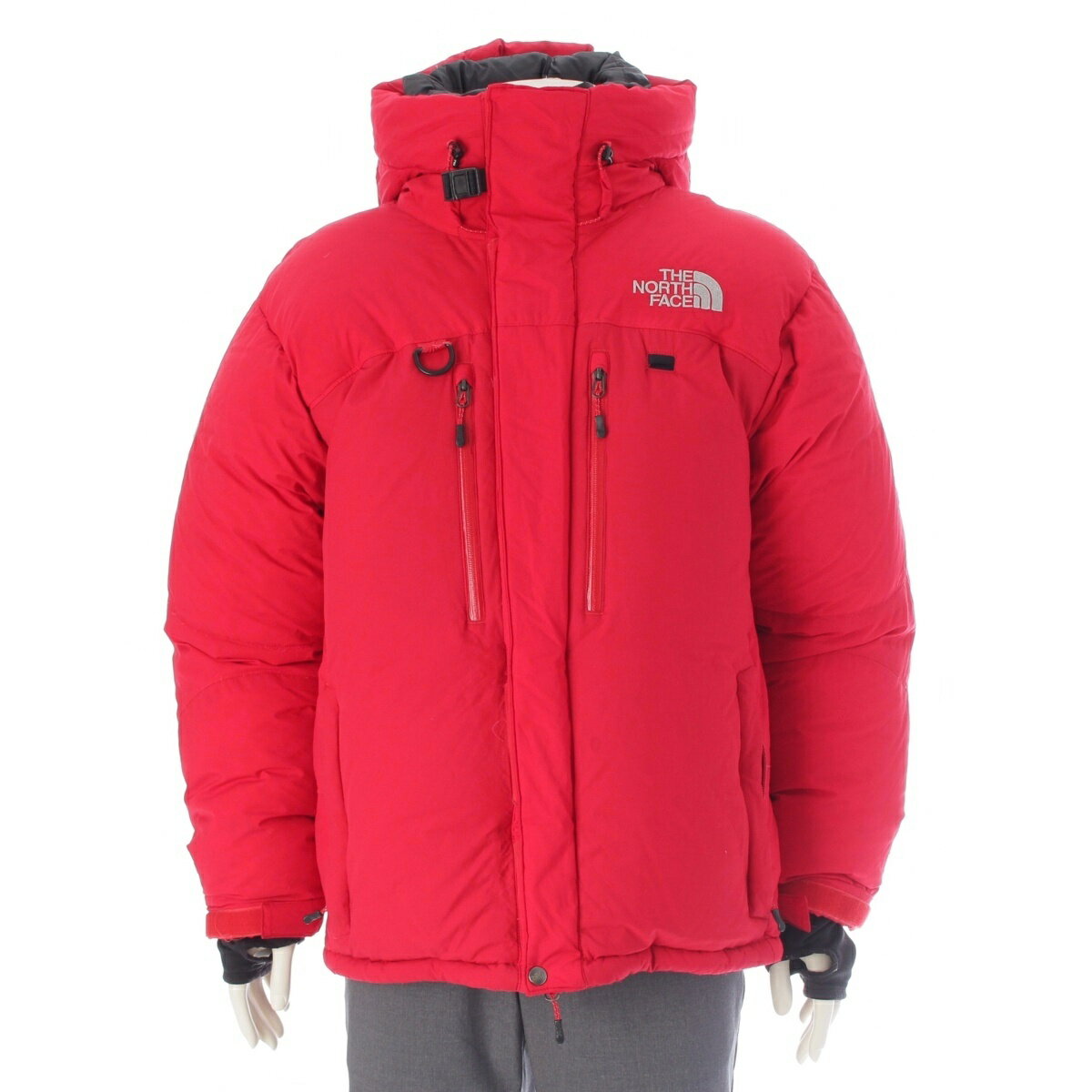 乐天商城 - ザ・ノースフェイス THE NORTH FACE HIMALAYAN PARKA ヒマラヤンパーカ サミットシリーズ ダウンコート アウター レッド M【中古】【正規品保証】