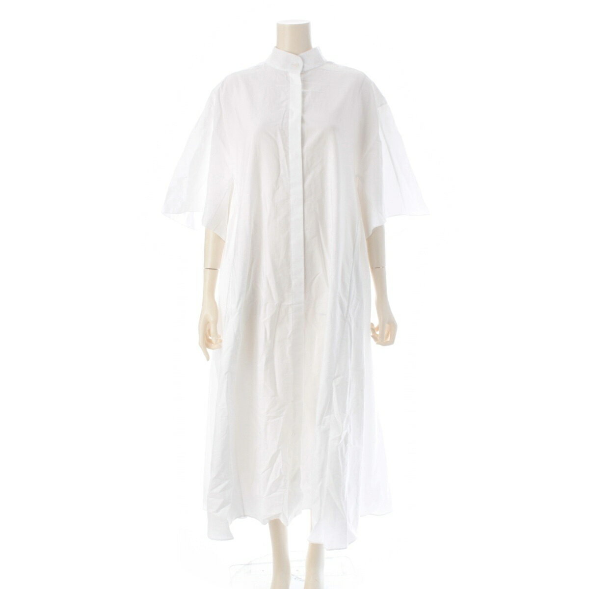 乐天商城 - ザロウ THE ROW 2024AW BREDEL DRESS ブレーデル コットンポプリン ワンピース トップス シャツ 7775 W206 ホワイト XS【中古】【正規品保証】