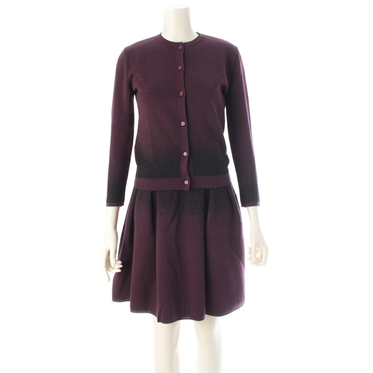 乐天商城 - ディオール Dior 12AW ウール ラメ ラフシモンズ期 ワンピースセットアップ パープル 38【中古】【正規品保証】