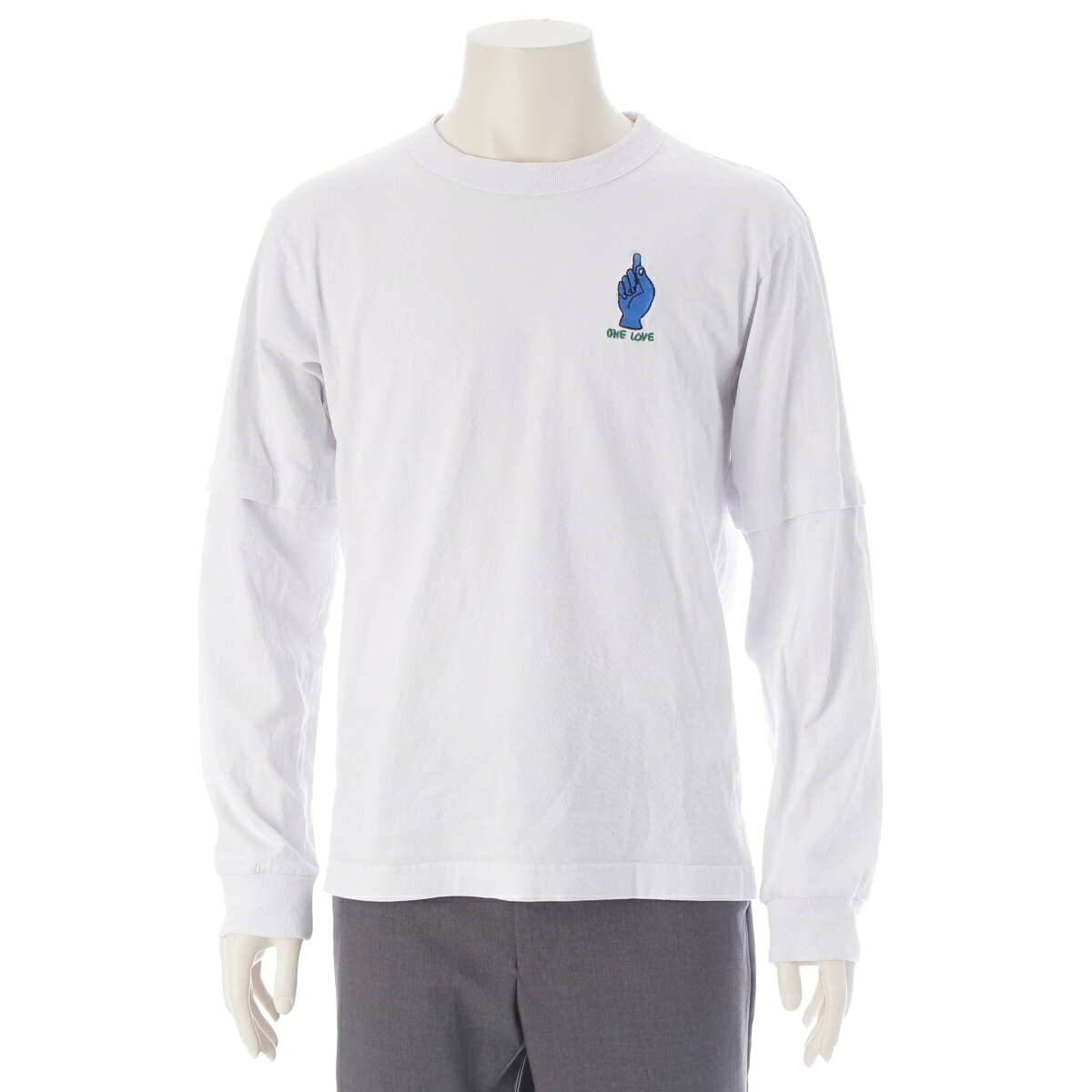 乐天商城 - サカイ Sacai 24年 GONZ AND SACAI L/S T-Shirt ロングスリーブ カットソー 刺繍 長袖 24-0827S ホワイト 2【中古】【正規品保証】