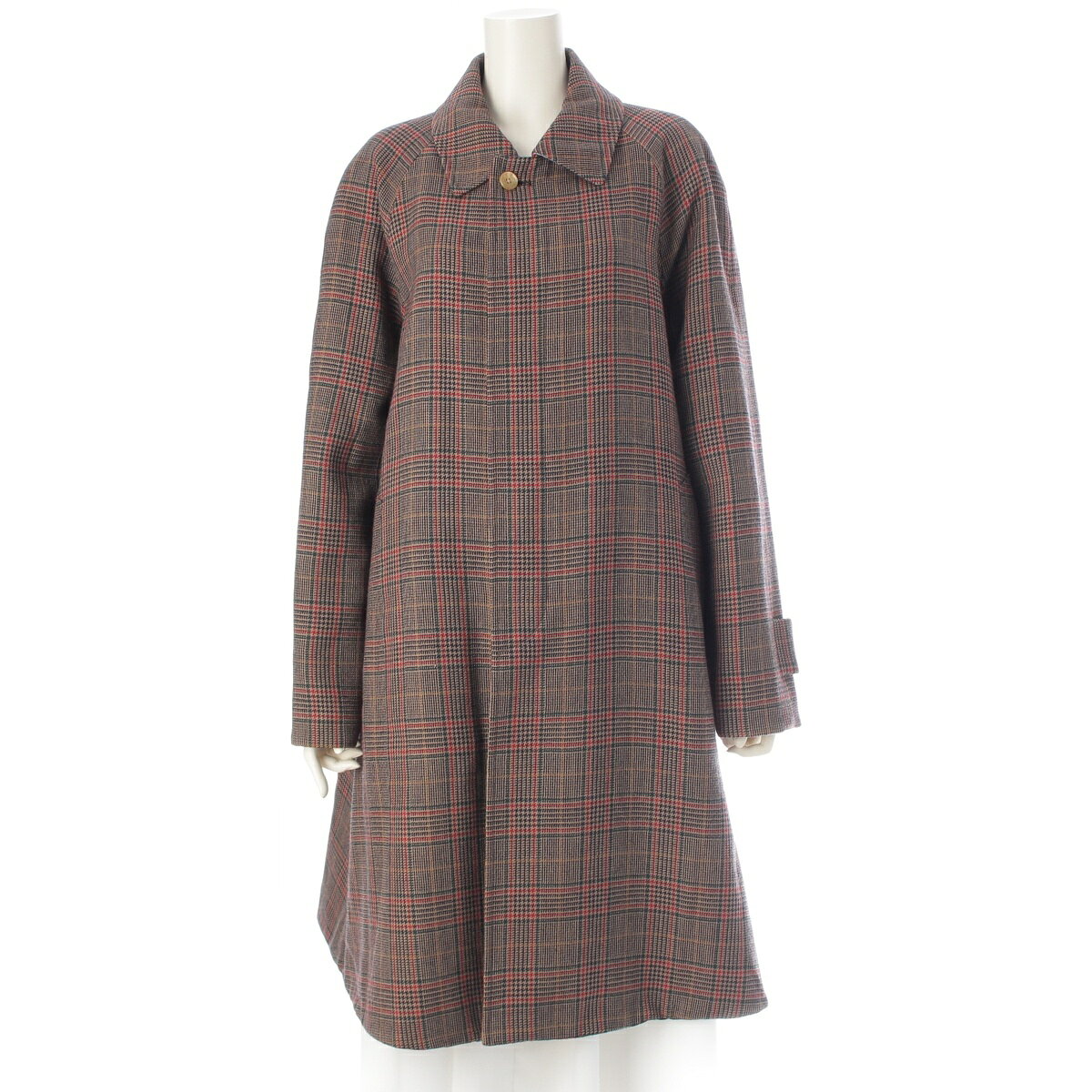 乐天商城 - ヤンチェオンテンバール JANTJE_ONTEMBAAR 18AW ウール リバーシブル 総柄 ステンカラーコート P1B79-046-98 マルチカラー S【中古】【正規品保証】
