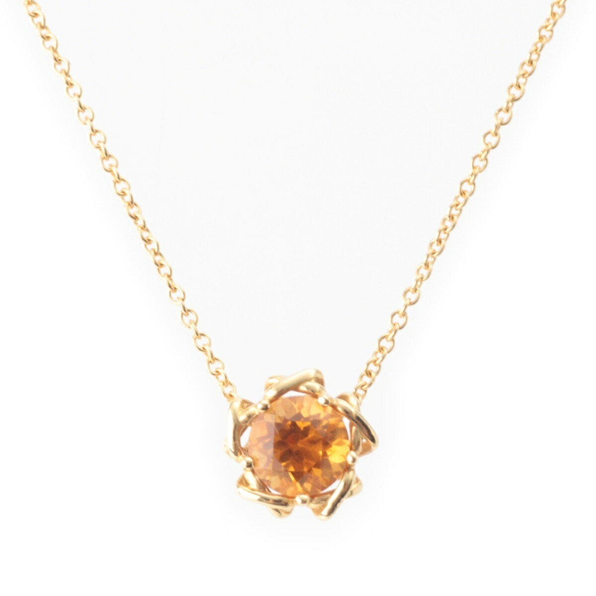 Rakuten - ティファニー TIFFANY&Co. シトリン 750YG ネックレス アクセサリー 750 ゴールド オレンジ 2.5g【中古】【正規品保証】