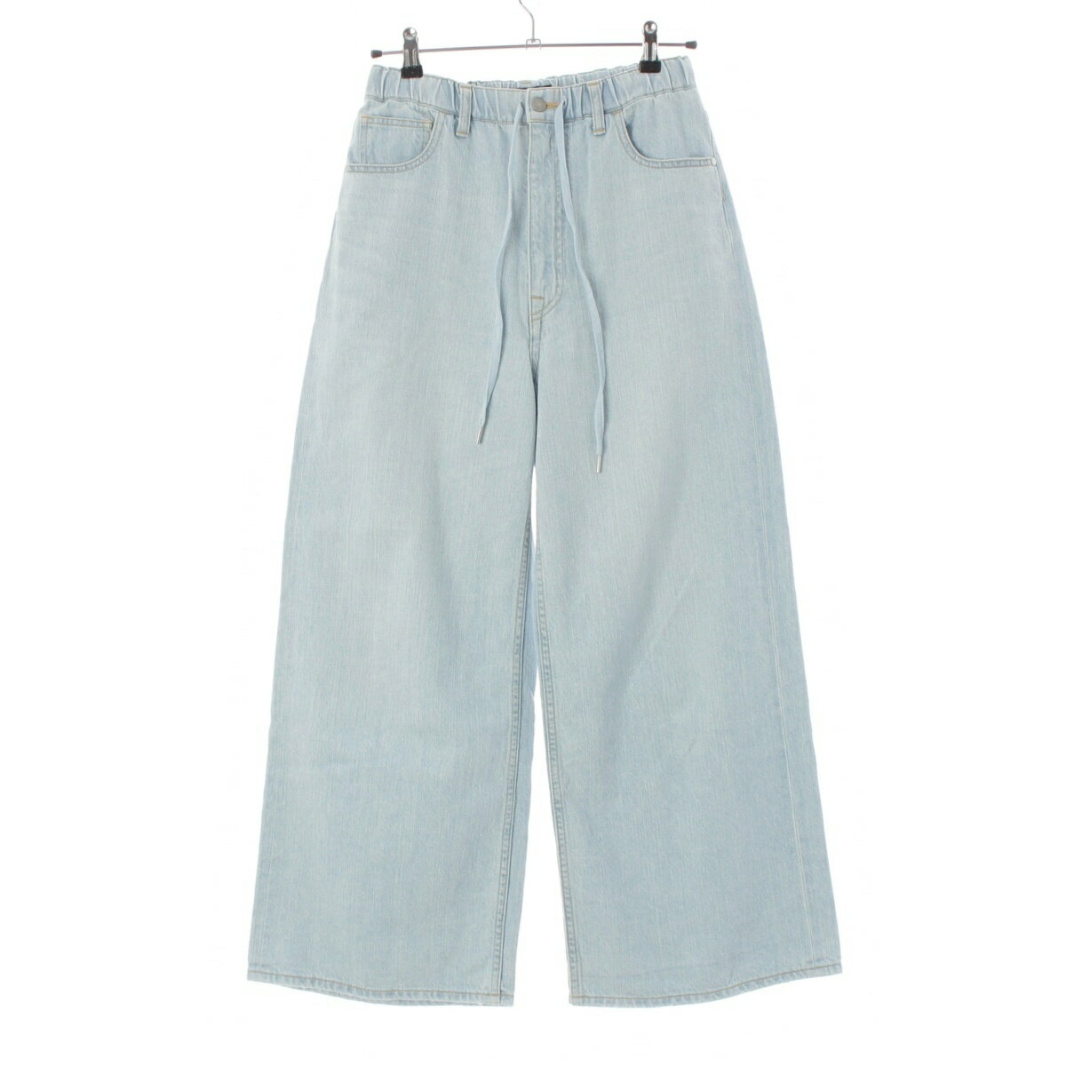 乐天商城 - ドゥロワー Drawer RESORT01 5P ブリーチデニム ドロスト パンツ ボトムス 6514-299-1389 アイスブルー 34【中古】【正規品保証】