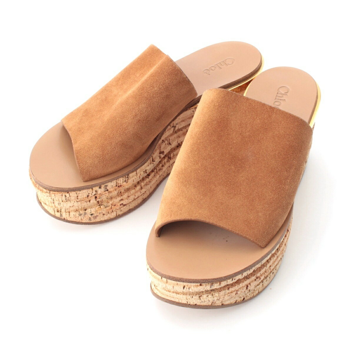 【CHLOE】【良品】クロエ ロゴフラットサンダル シューズ 38レディース CHLOE】【良品】クロエ ロゴフラットサンダル シューズ 38レディース