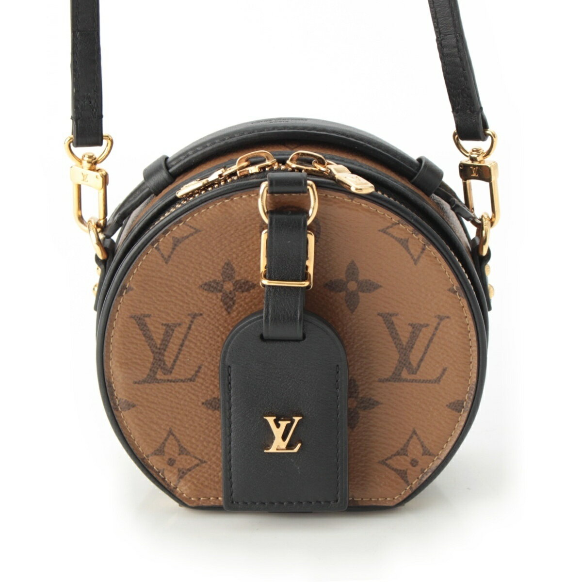 Rakuten - ルイヴィトン LOUIS VUITTON モノグラムリバース ミニボワットシャポー ショルダーバッグ RFID反応あり M68276 ブラウン【中古】【正規品保証】