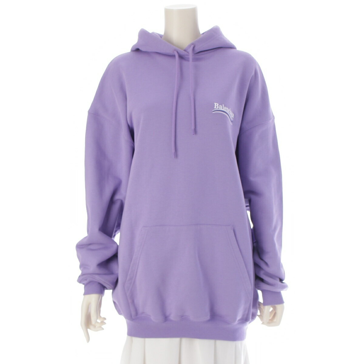 Rakuten - バレンシアガ BALENCIAGA 21年 キャンペーンロゴ プルオーバー パーカー トップス 578135 パープル S【中古】【正規品保証】
