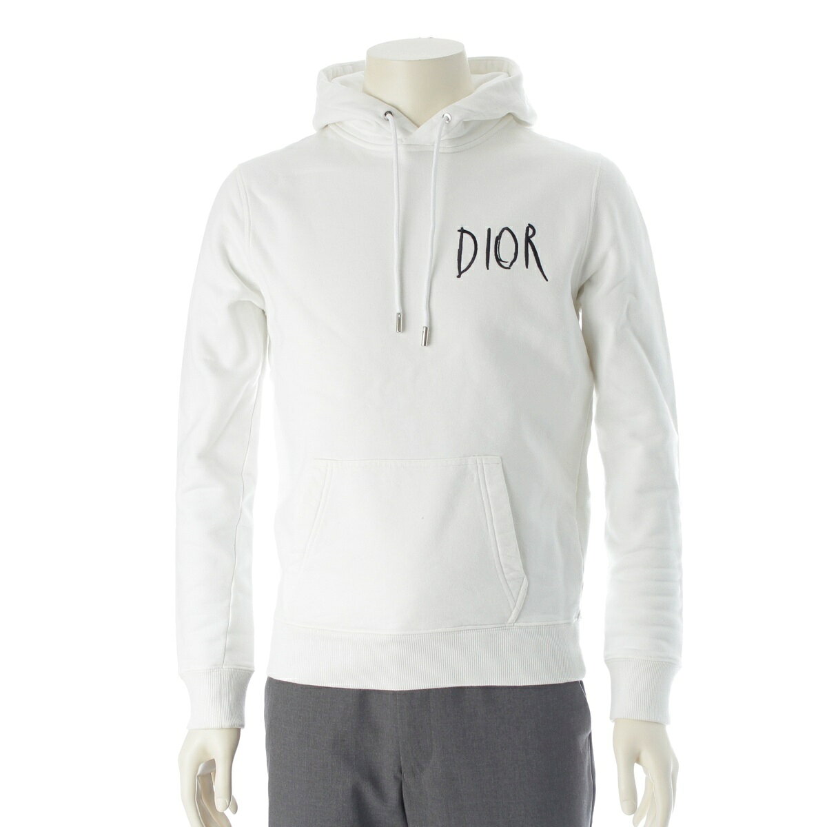 Rakuten - ディオール Dior RAYMOND PETTIBON レイモンド ペティボン エンブロイダリー ロゴ パーカー トップス 943J600E0531 ホワイト XS【中古】【正規品保証】