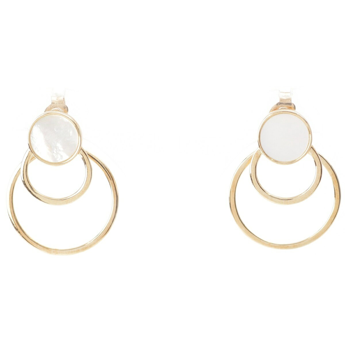 Rakuten - スタージュエリー STAR JEWELRY シェル ラウンド ピアス 両耳用 ジュエリー K10 ゴールド 2.8g【中古】【正規品保証】