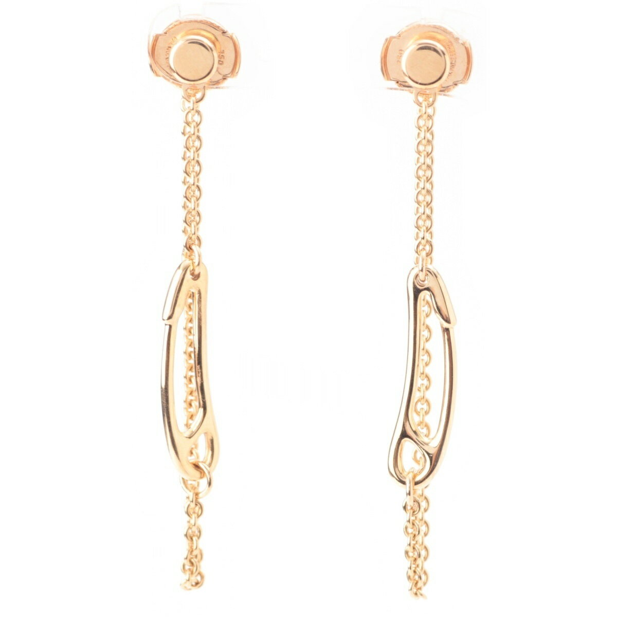Rakuten - エルメス HERMES シェーヌダンクル 750ピンクゴールド ミニパンク ピアス アクセサリー ゴールド 5.1g【中古】【正規品保証】