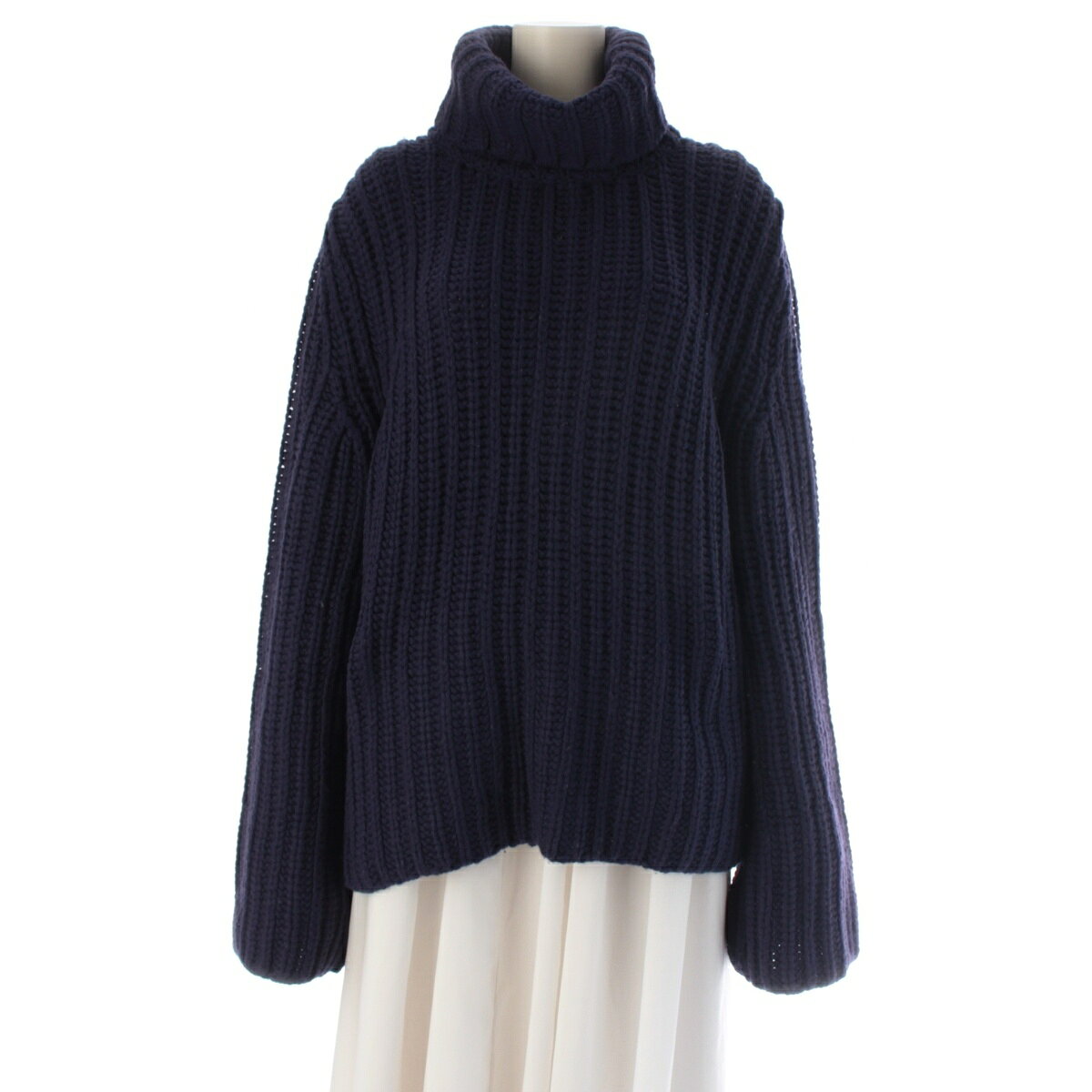 乐天商城 - シャネル CHANEL 98A カシミヤ ココマーク ハイネック 長袖 セーター ニット トップス P11709 パープル 38【中古】【正規品保証】