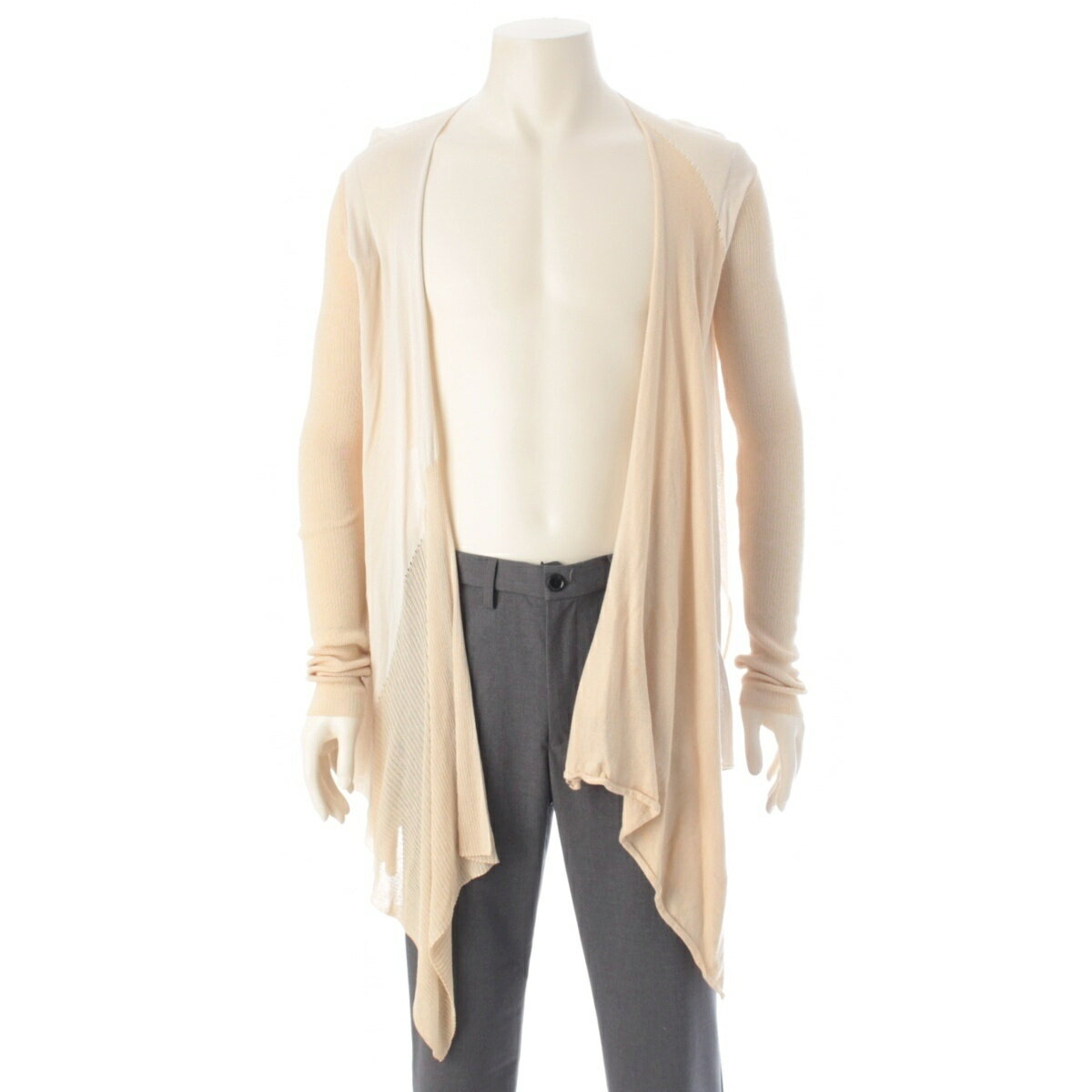 Rakuten - リックオウエンス Rick Owens 2004 S/S Citroen コットン 変形 長袖 ケープ ポンチョ アイボリー ベージュ オフホワイト 40【中古】【正規品保証】