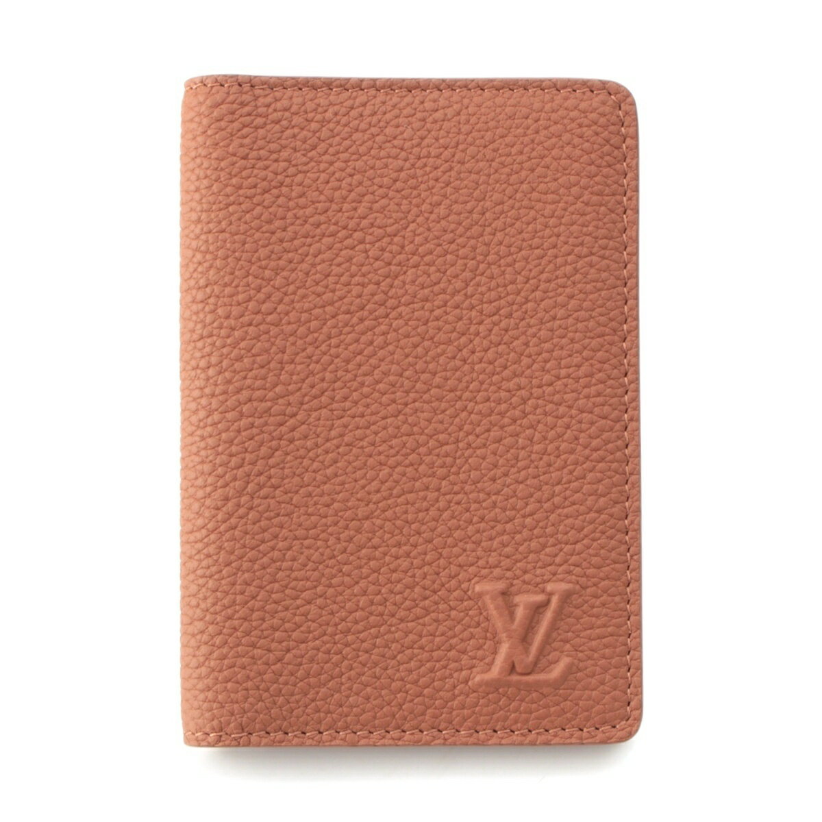 LOUIS VUITTON - ルイヴィトン LOUIS VUITTON 25年 レザー LV アエログラム オーガナイザー・ドゥ ポッシュ カードケース パスケース 名刺入れ M25952 ブラウン【中古】【正規品保証】