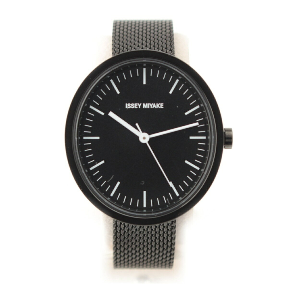 乐天商城 - イッセイミヤケウォッチ ISSEY MIYAKE WATCH ELLIPSE エリプス 楕円 腕時計 自動巻き シルバー文字盤 NYAR002 ブラック【中古】【正規品保証】
