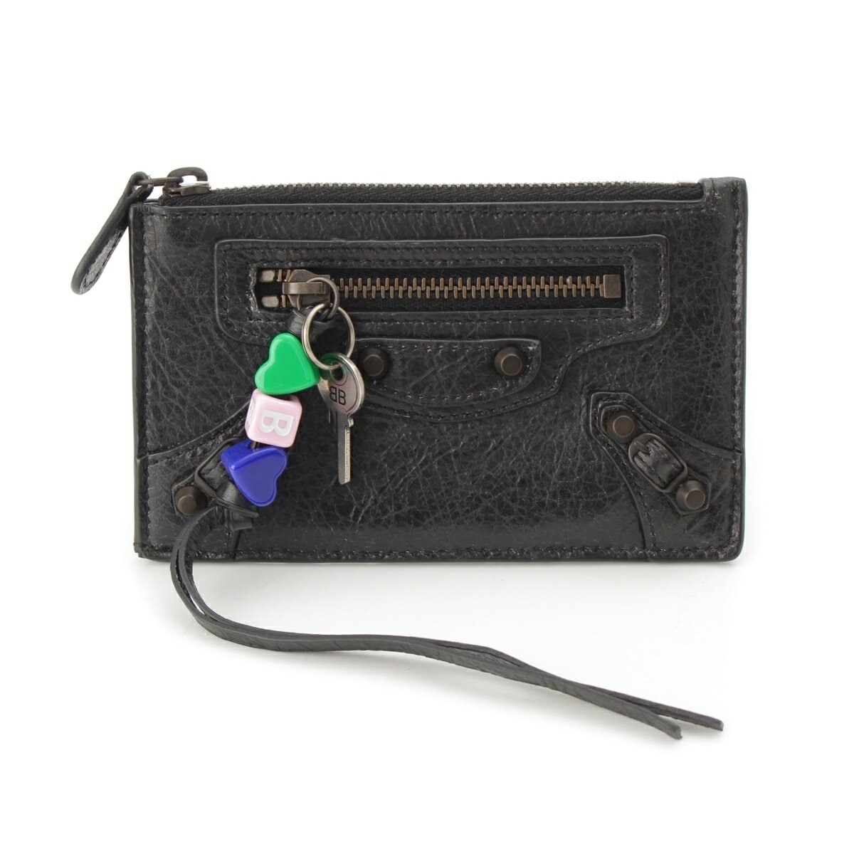 乐天商城 - バレンシアガ BALENCIAGA LE CITY LONG ルシティロング レザー コインケース ウォレット 財布 810607 ブラック【中古】【正規品保証】