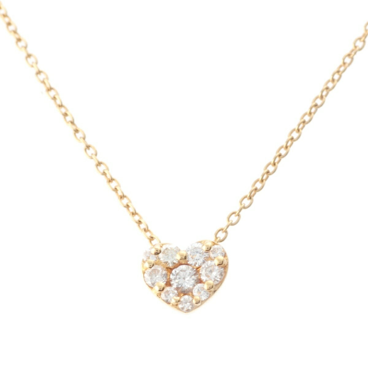 乐天商城 - ポンテヴェキオ Ponte Vecchio ダイヤ ハート ネックレス ジュエリー K18 0.25ct ゴールド 2.8g【中古】【正規品保証】